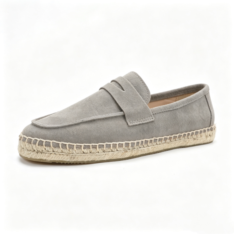 Espadrille Slip On - Unisex Suede Loafers Espadrille Jute Sole