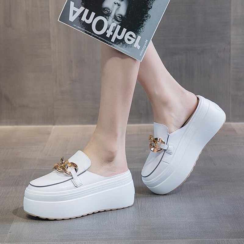 Casual Sandal Leather - New 8cm Genuine Leather Platform Shoes