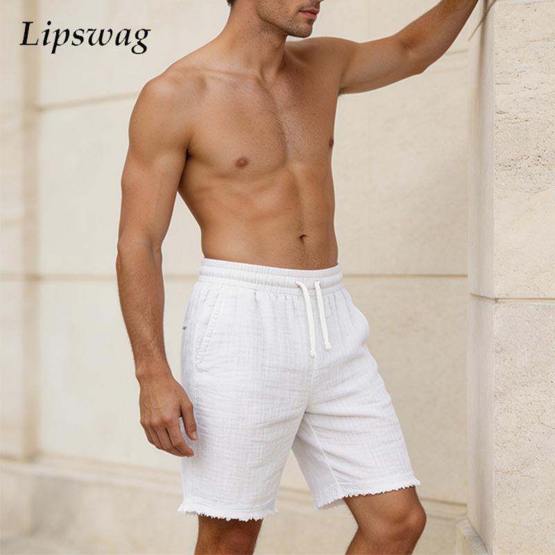 Fashionable Ripped Linen Short - Short Linen Drawstring ulasan dan harga