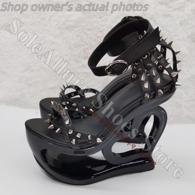 Hot Pink Spike Stud Caged Hear - Casual Sandal Leather ulasan dan harga
