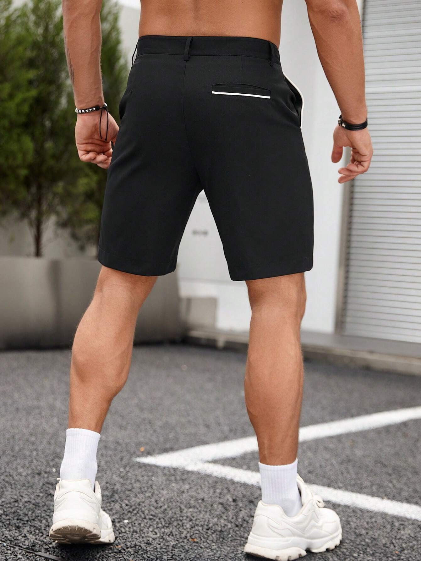 Men's Contrast Trim Chino Shor - Shorts Chino Slim ulasan dan harga
