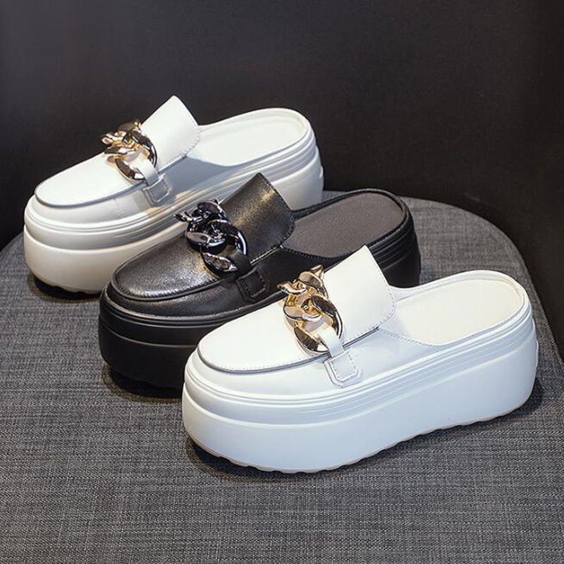 New 8cm Genuine Leather Platfo - Casual Sandal Leather ulasan dan harga