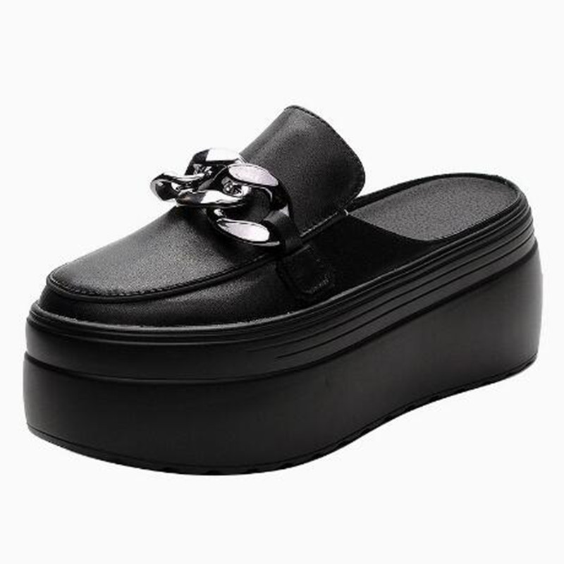 New 8cm Genuine Leather Platfo - Casual Sandal Leather ulasan dan harga