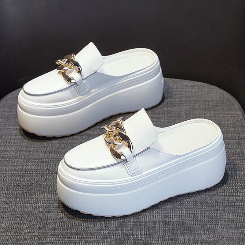 New 8cm Genuine Leather Platfo - Casual Sandal Leather ulasan dan harga